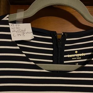 Kate Spade navy striped stretchy dress